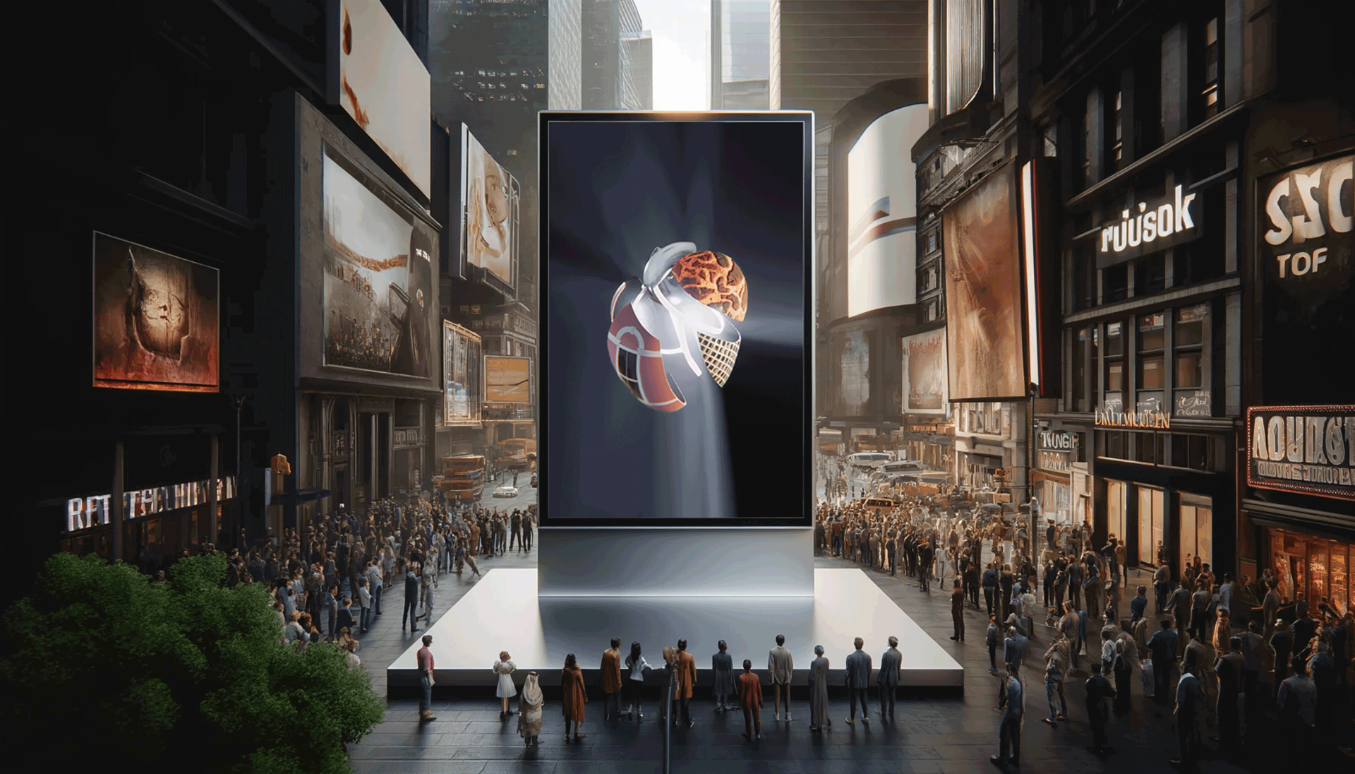 theHeartAI-totem-Times-Square-light