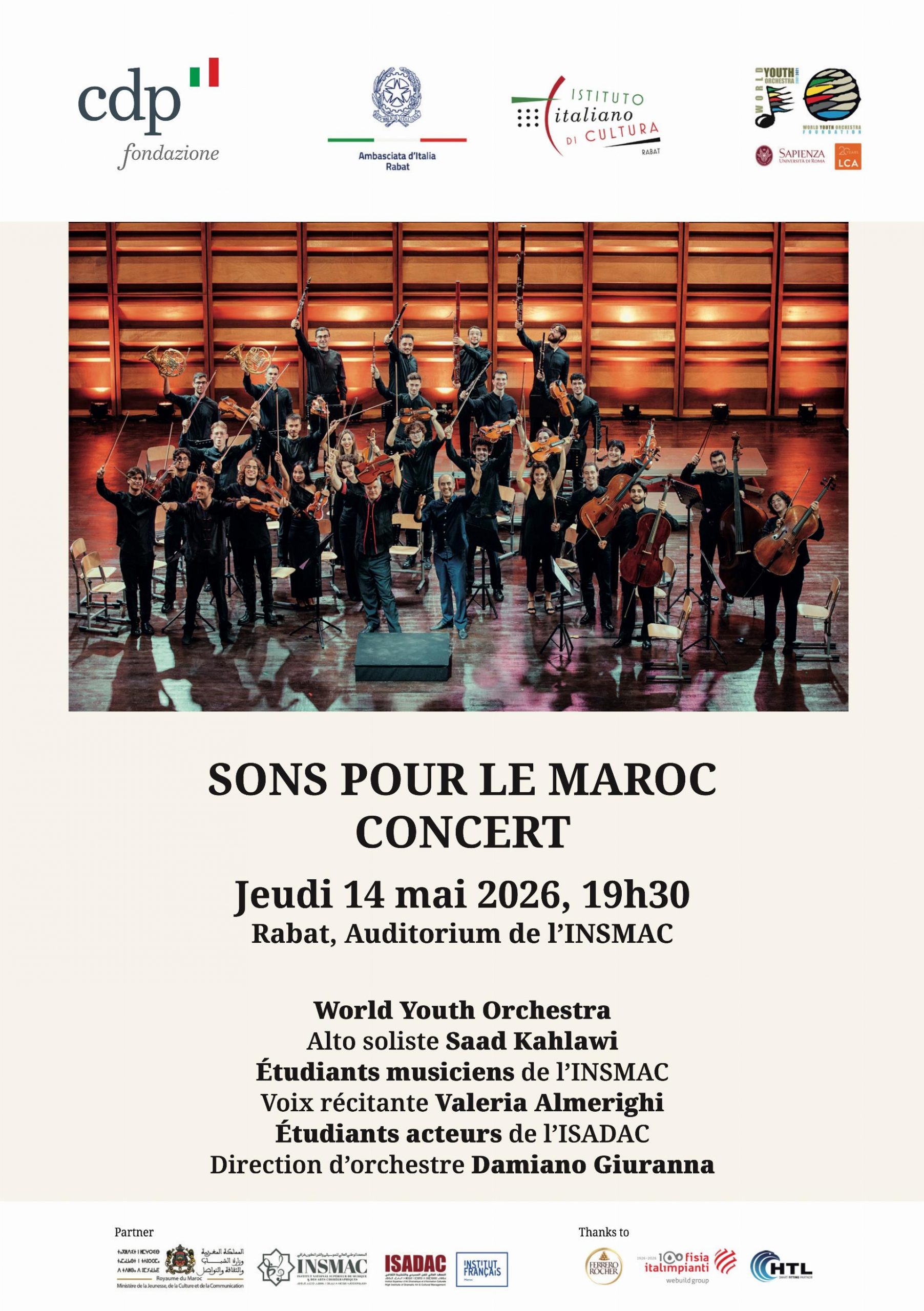 « Sons pour le Maroc » – World Youth Orchestra